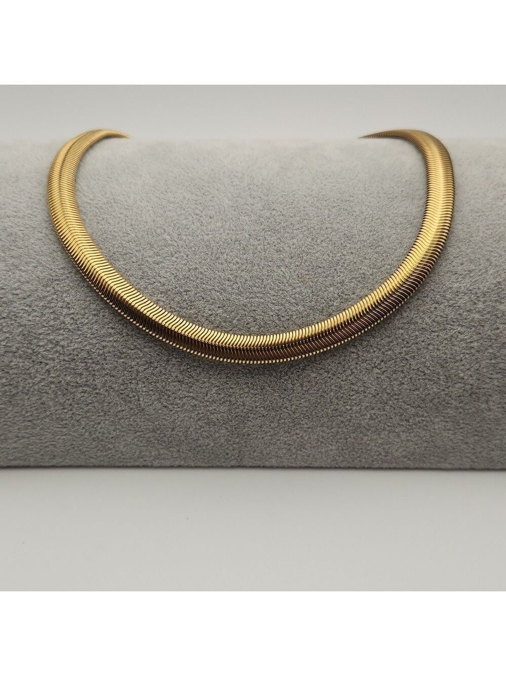 18k Gold Plated Stainless Steel Chunky Snake Chain,  Approx. 15.9 Inches